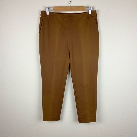 Theory Straight Leg Stretch Ankle Pant - Brown - Picture 1 of 7